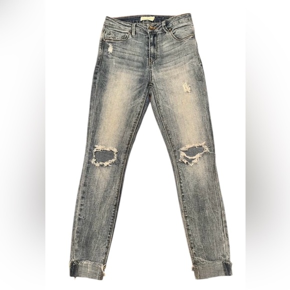Unpublished Skinny Distressed Destructed Jeans Size 27 - Picture 1 of 6